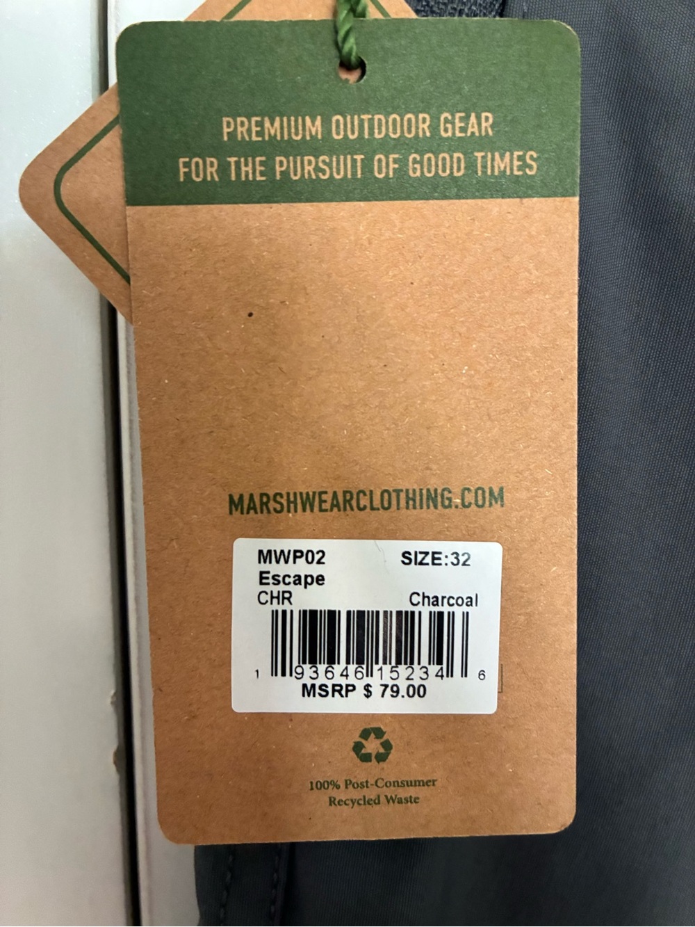 Men's Marsh Wear Grey Slacks - New With Tags - Picture 3 of 4